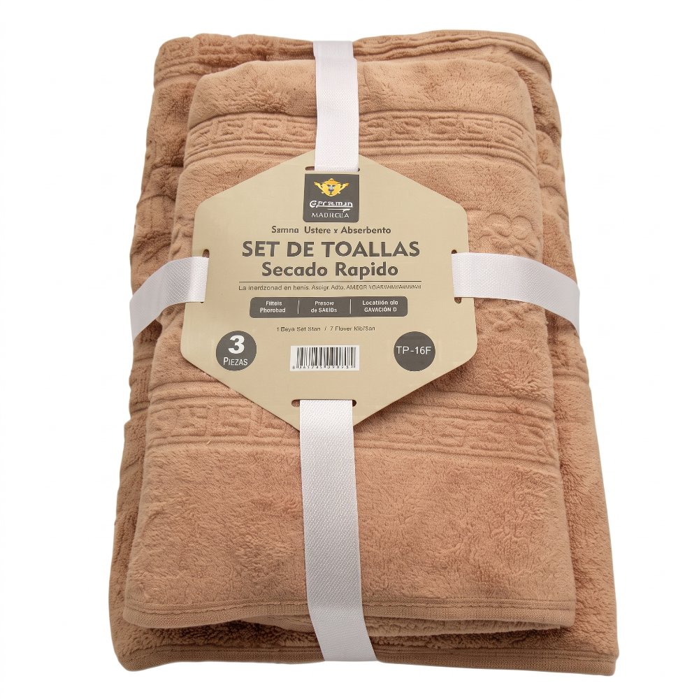 KIT 3 PEÇAS - TOALHA DE BANHO