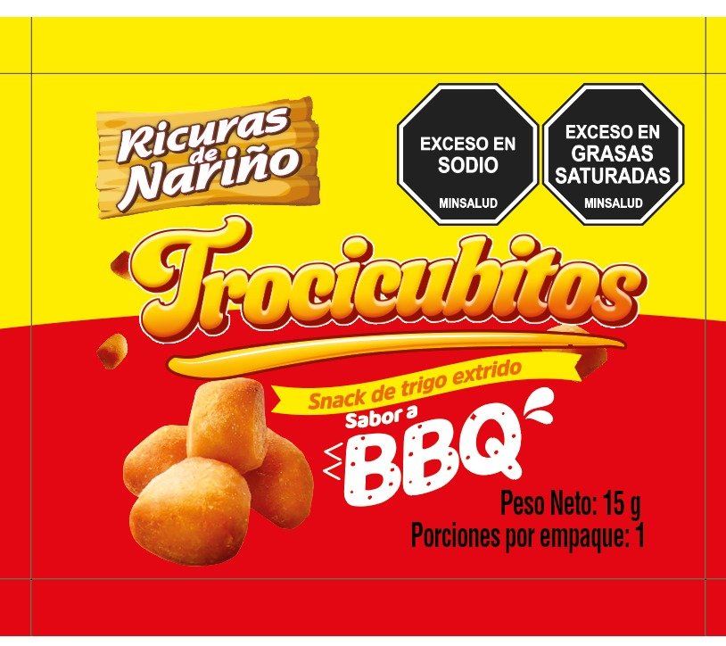 TROCICUBITO BBQPAQUETE X 12 UNIDADES DE 15 GRS  C/U
