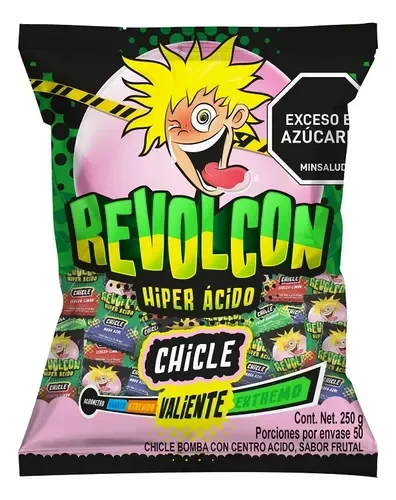 CHICLE REVOLCON HIPER ACIDO X 50 UNIDADES
