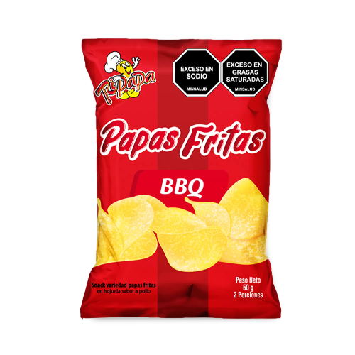 RIPAPA PAPA SABOR BBQ 50 grs  x unidad