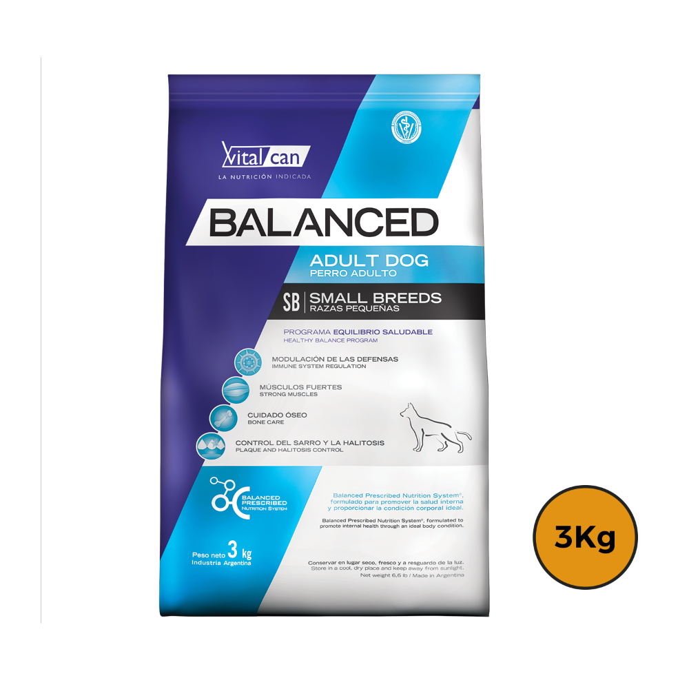 Balanced Perro Adulto Raza Pequeña 3 Kg