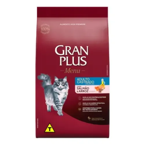 Gran Plus Menu Gato Adulto Castrado (Pollo y Arroz) - 3 Kg