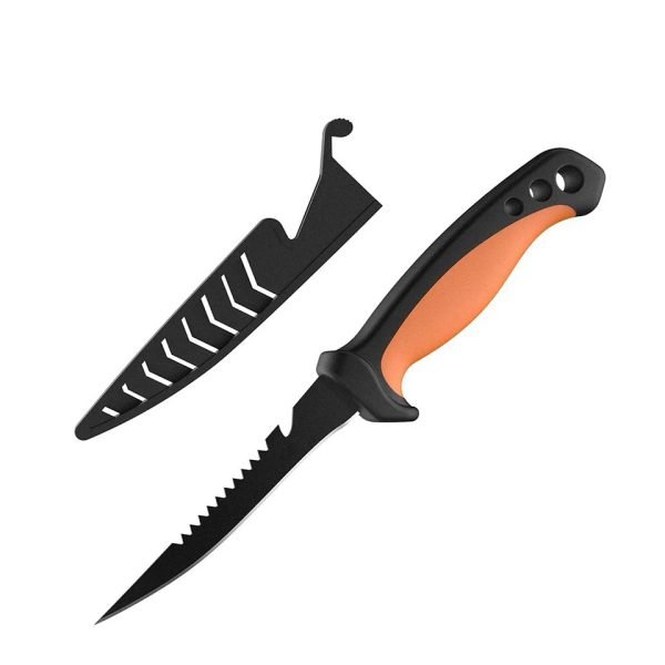 Cuchillo Filetero Negro c/ Naranja