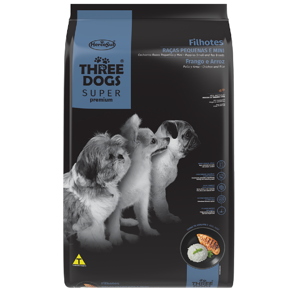 Threedogs Super Premium Filhote Razas Peq/Mini (Pollo y Arroz) - 1 Kg