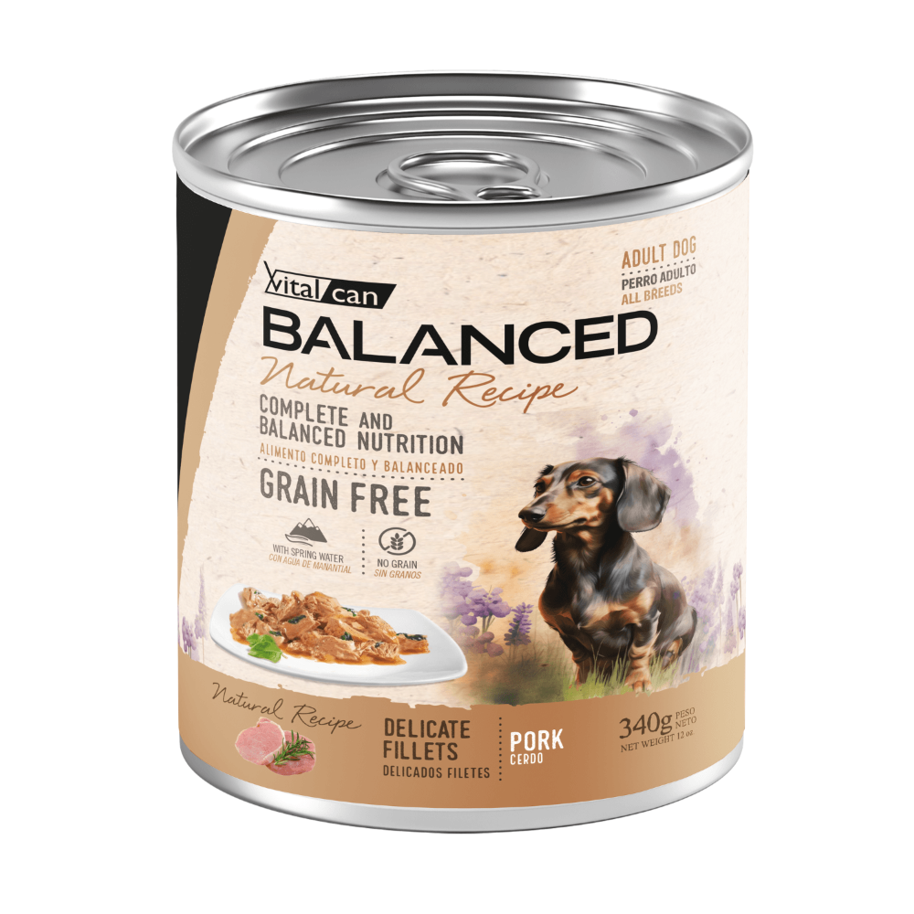 Balanced Natural Recipe Perro Filetes Cerdo Adulto 340 gr