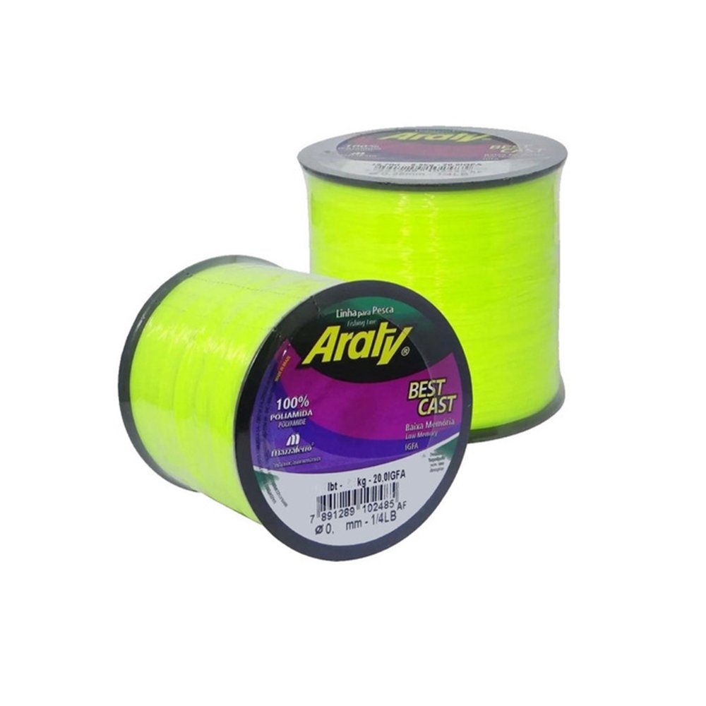 Tanza Araty Best Cast 030 x 1/4 lb - Amarillo Fluo