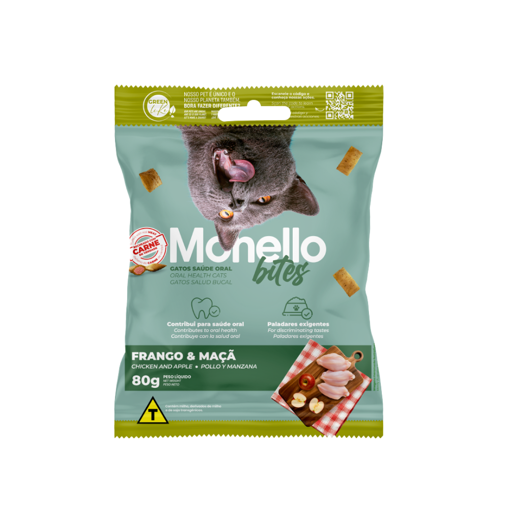 Monello Bites Gatos Salud Bucal - 80 g