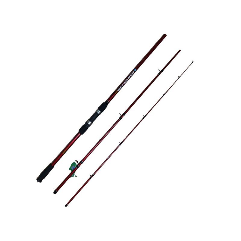 Caña Aquarod 3.60 Mts 3 Tramos Cast Power Grafito Roja