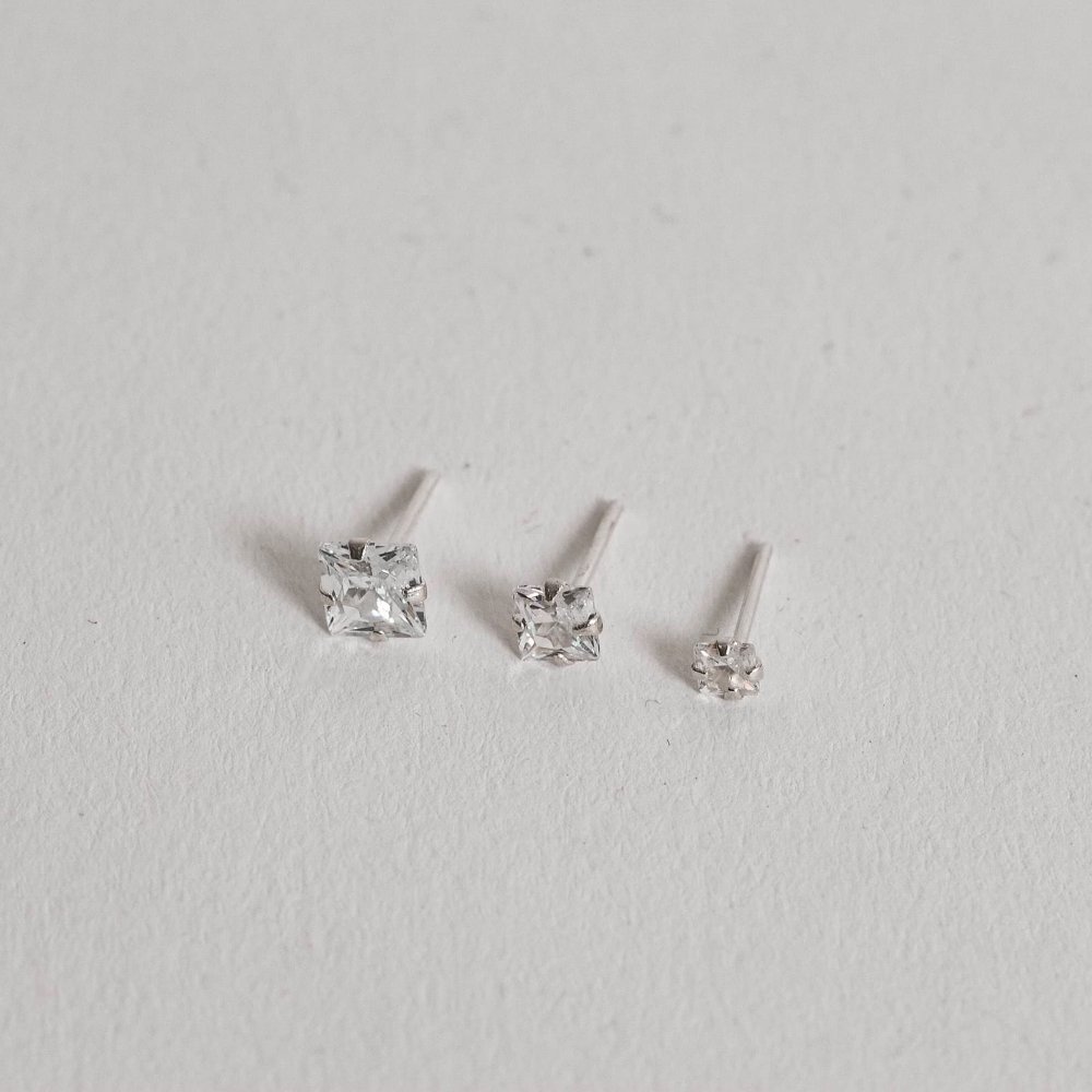 Trio zircônias quadradas