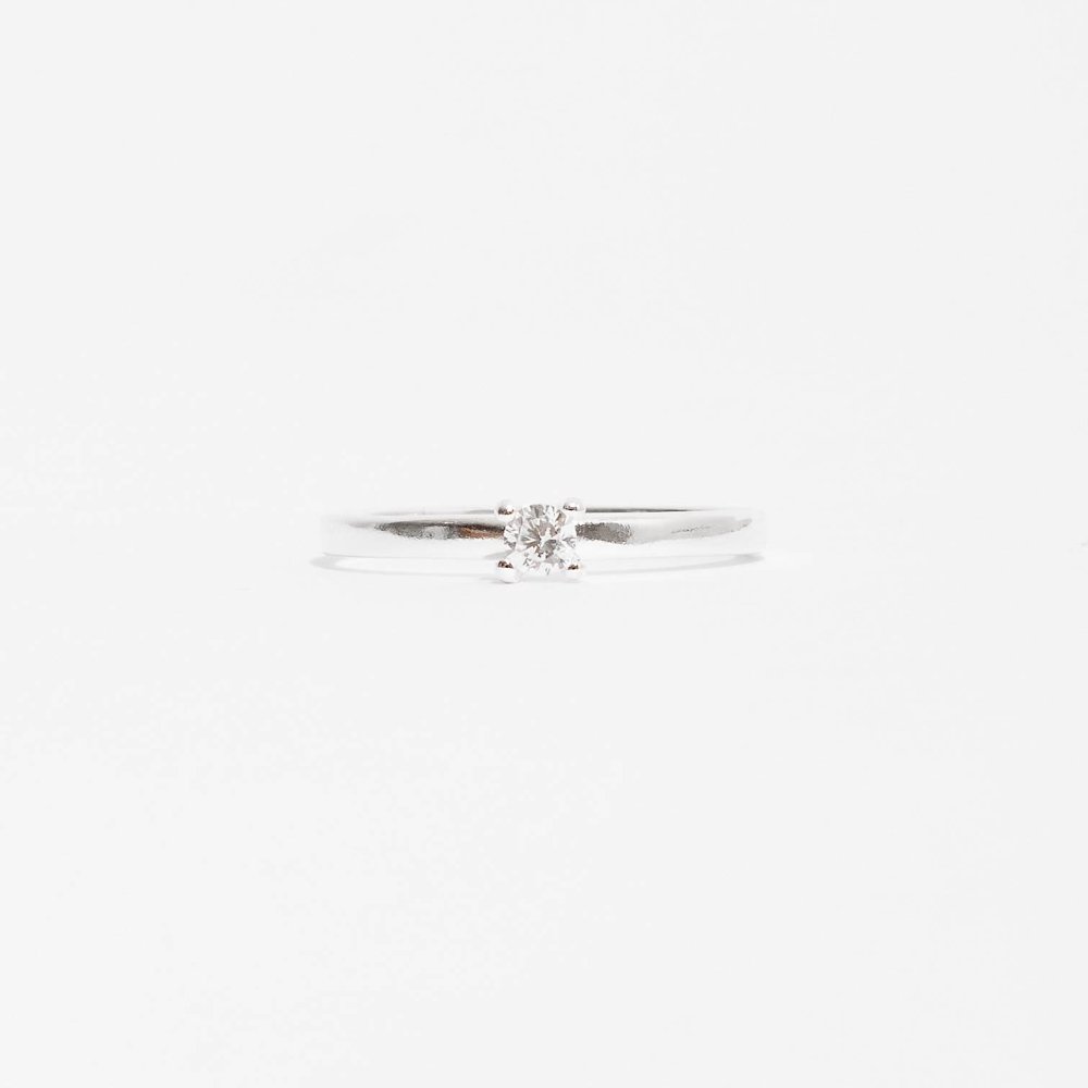 Anel solitário tradicional zircônia 3mm