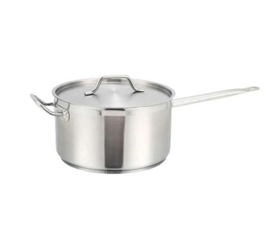 Olla de acero 7qts con mango y tapa Winco