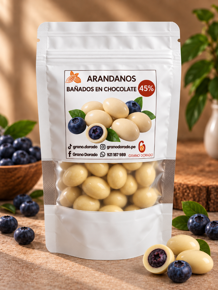 GRAGEAS ARANDANO-CHOCOLATE BLANCO  al 45%