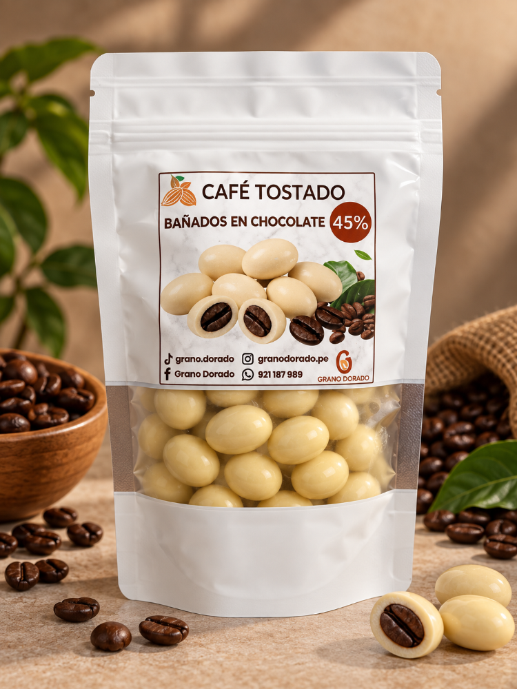 GRAGEAS CAFE TOSTADO-CHOCOLATE BLANCO AL 45%