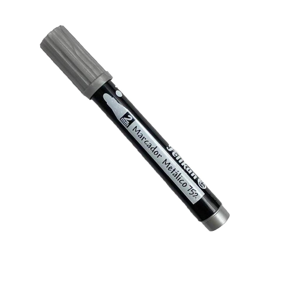 Marcador Pelikan Metalizado gris y dorado