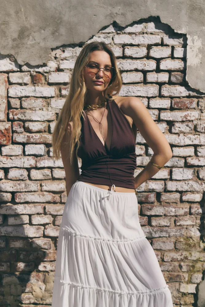 TOP HALTER S CHOCOLATE