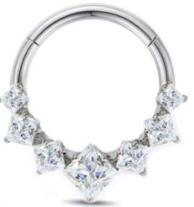 23# Argolla diamantes puntiagudos 1.2*10mm