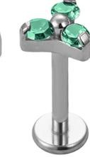 55# Tres diamantes verde