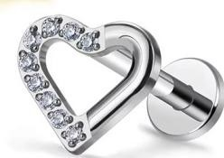 38# Corazon con diamantes 1.2*8mm