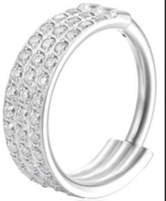 28# Argolla gruesa de diamantes 1.2*8mm