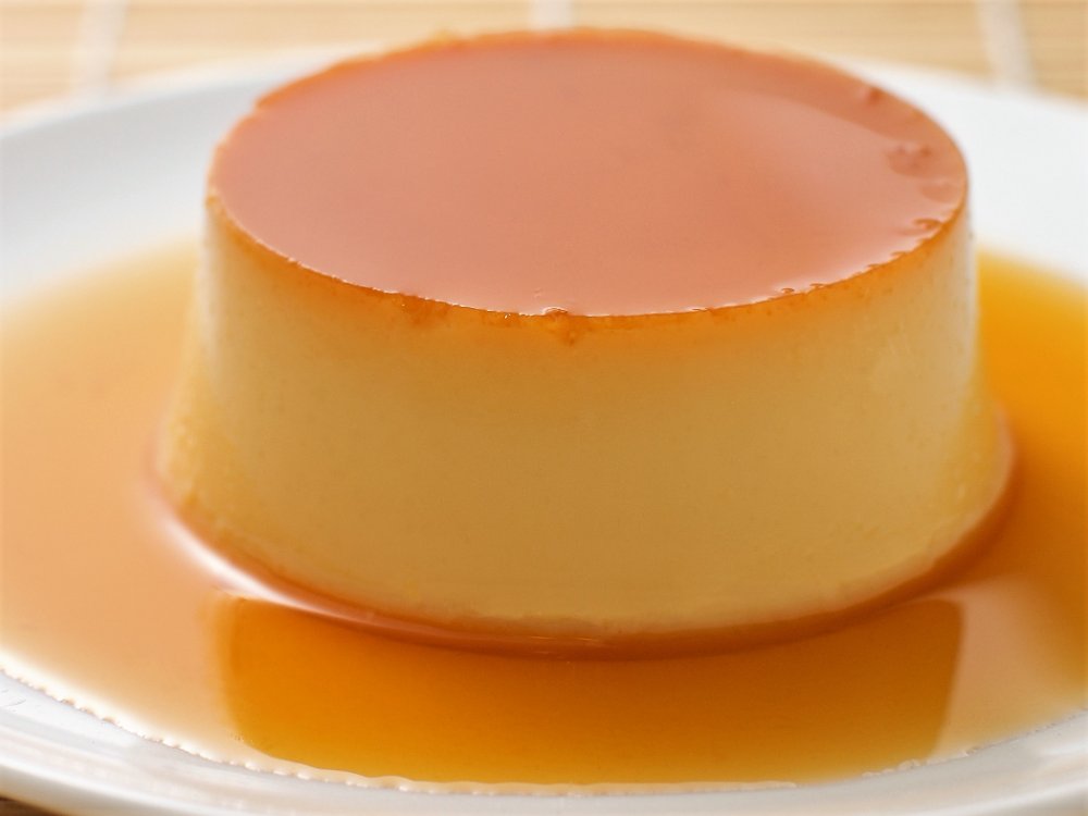 Flan de leche semidescremada