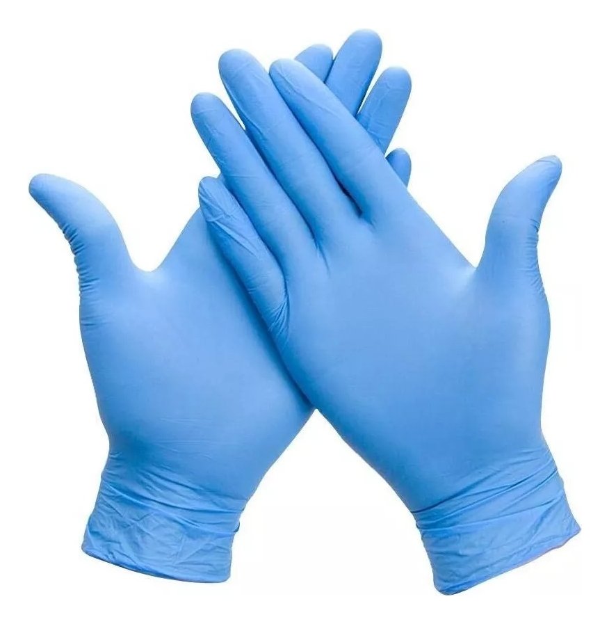 Guantes de Nitrilo Azules Libres de Polvo el par