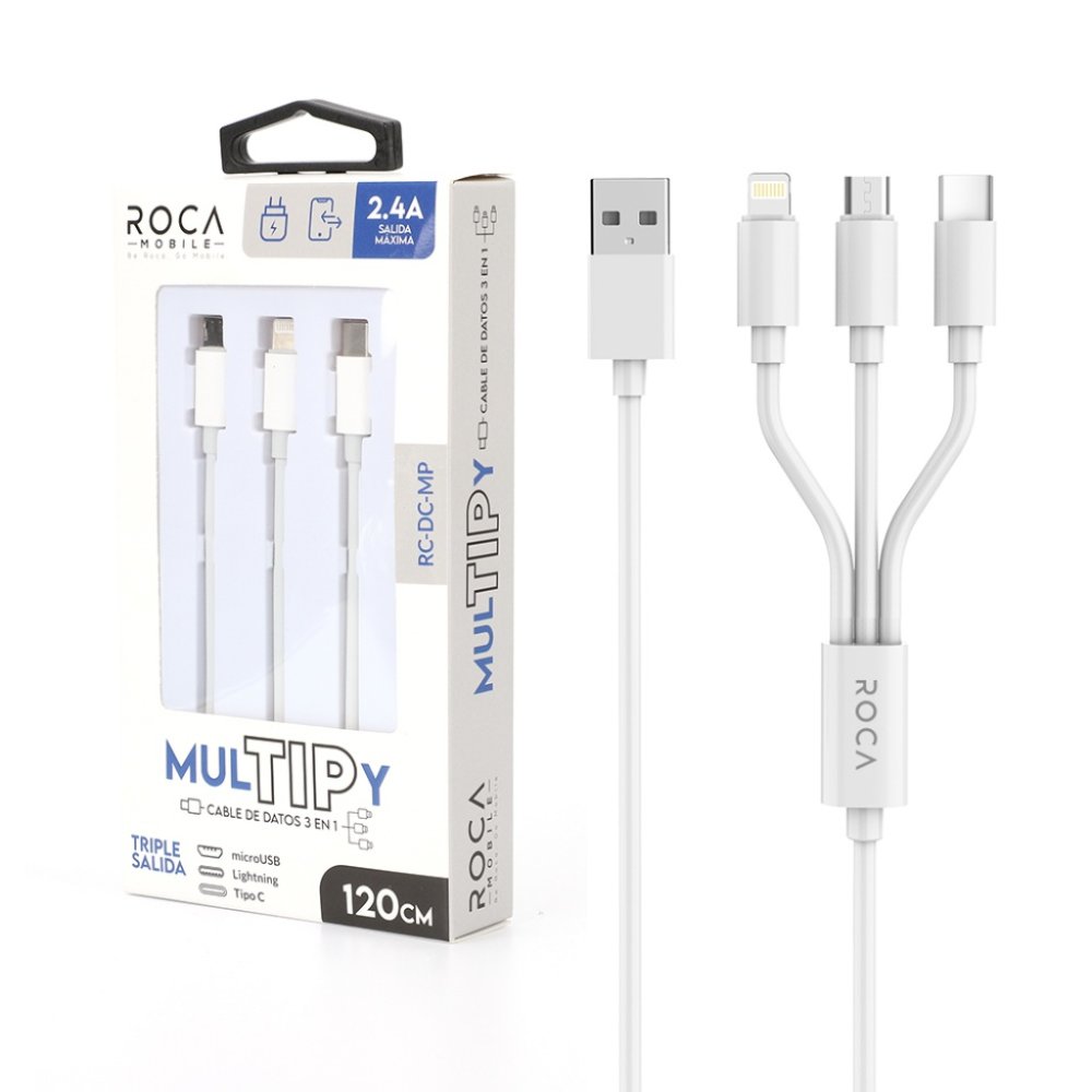 Cable de datos Roca 3 en 1