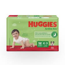 Pañal Huggies Active Sec G Ultraproteccion DC x 25 Un