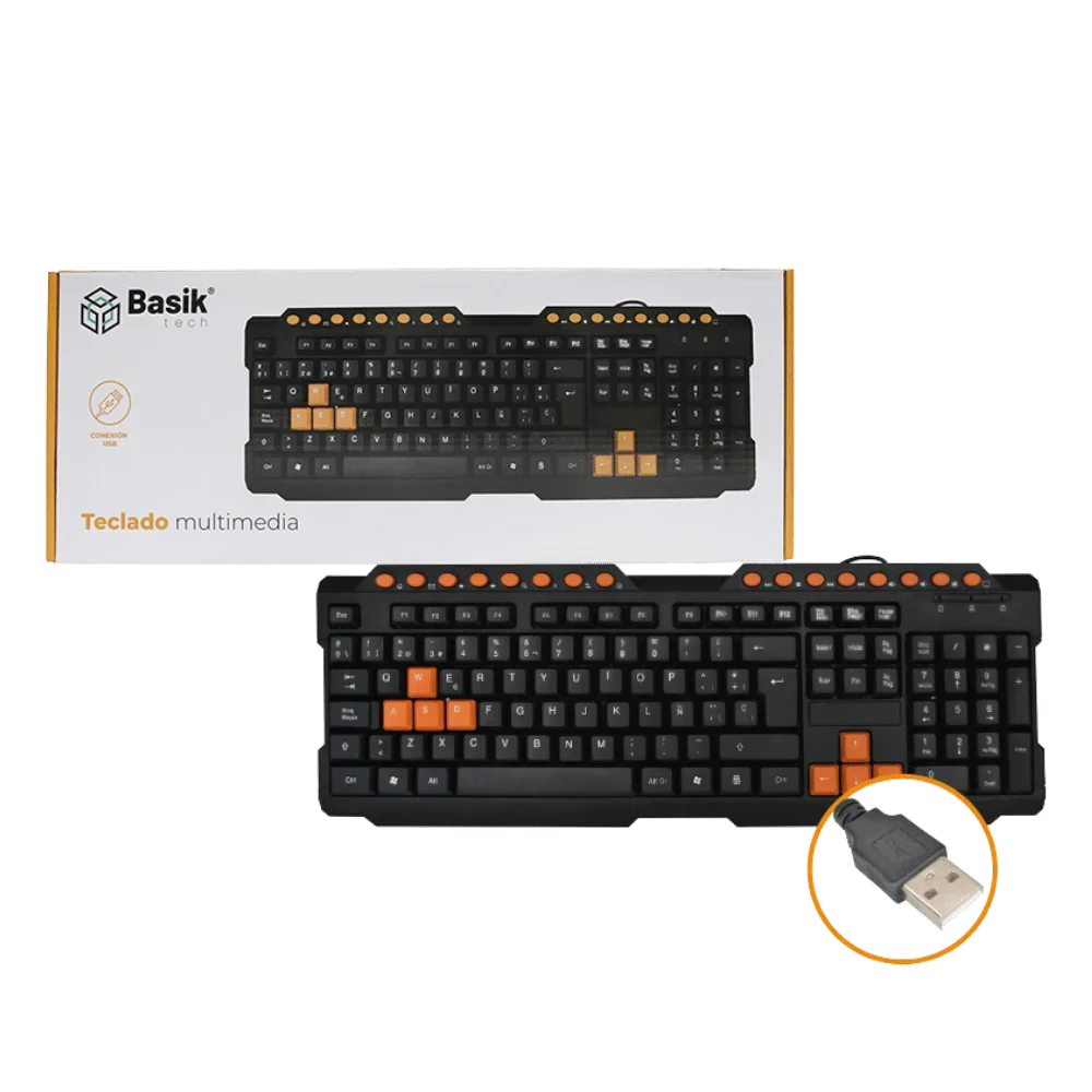 TECLADO BASIK TECH MULTIMEDIA