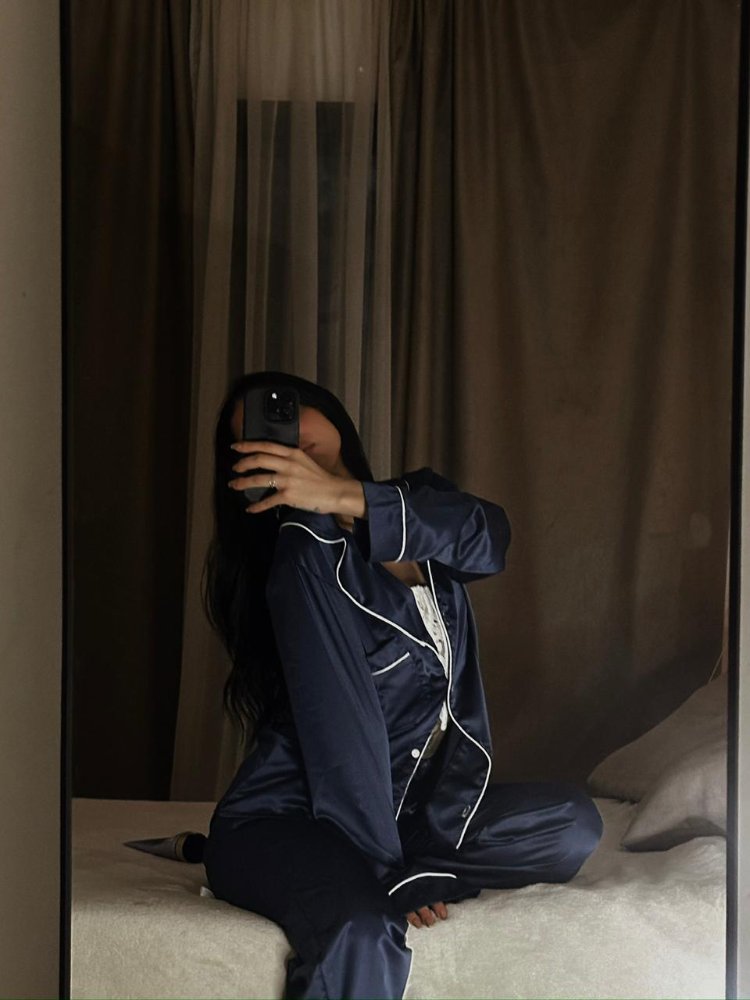 Blue Silk Long Set