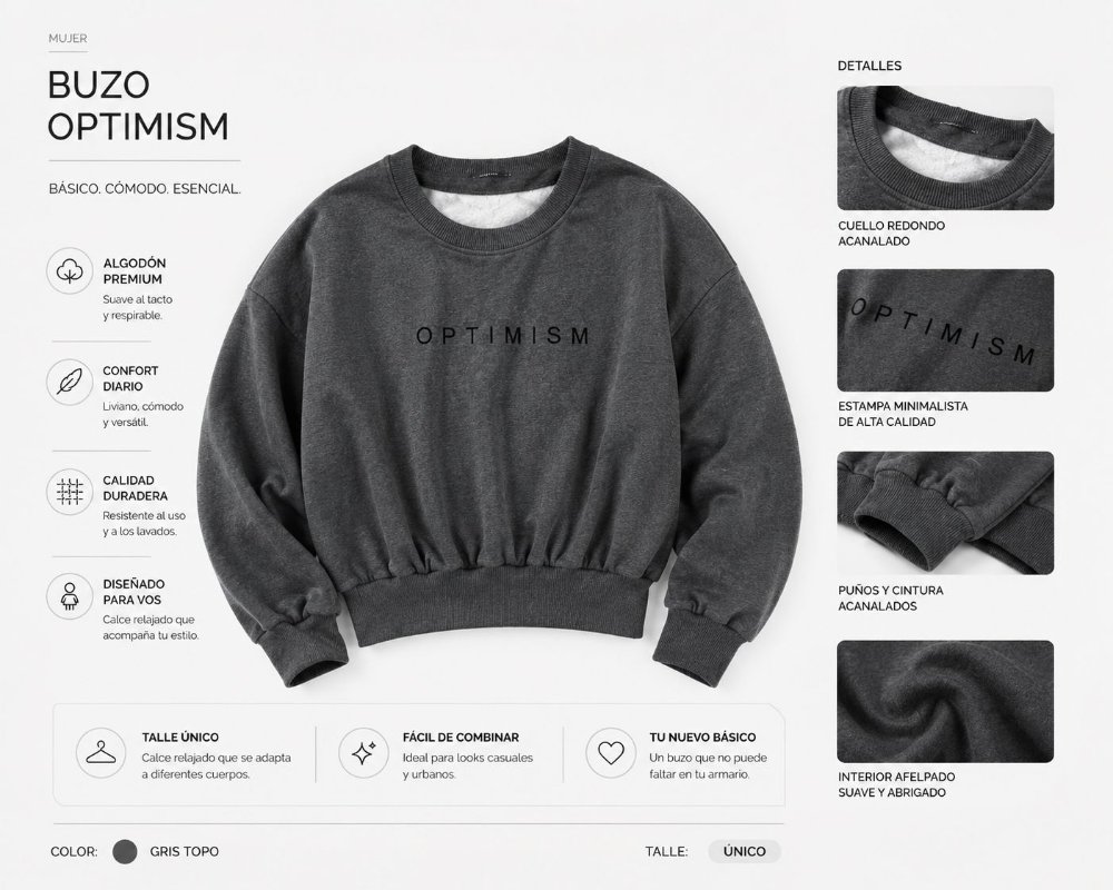 Buzo OPTIMISM gris