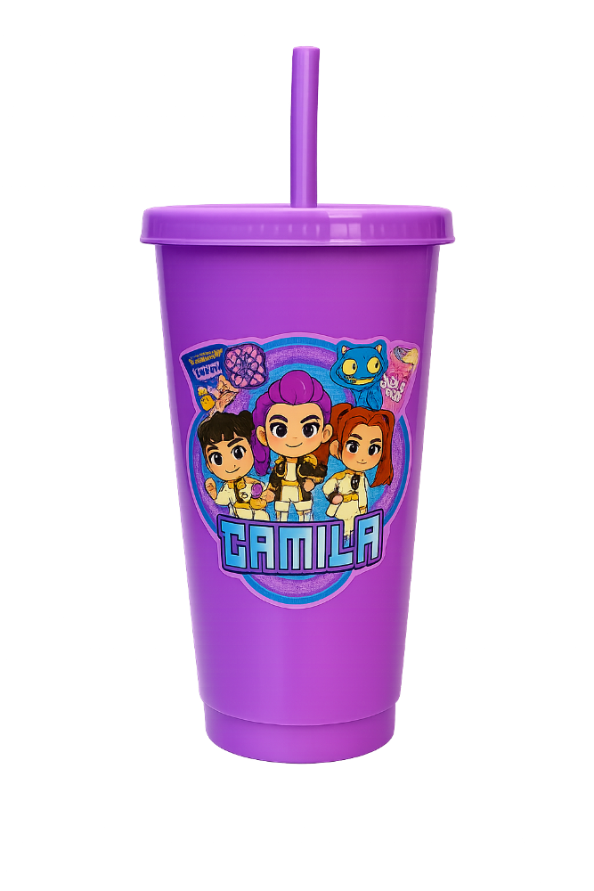 vaso con sorbete morado