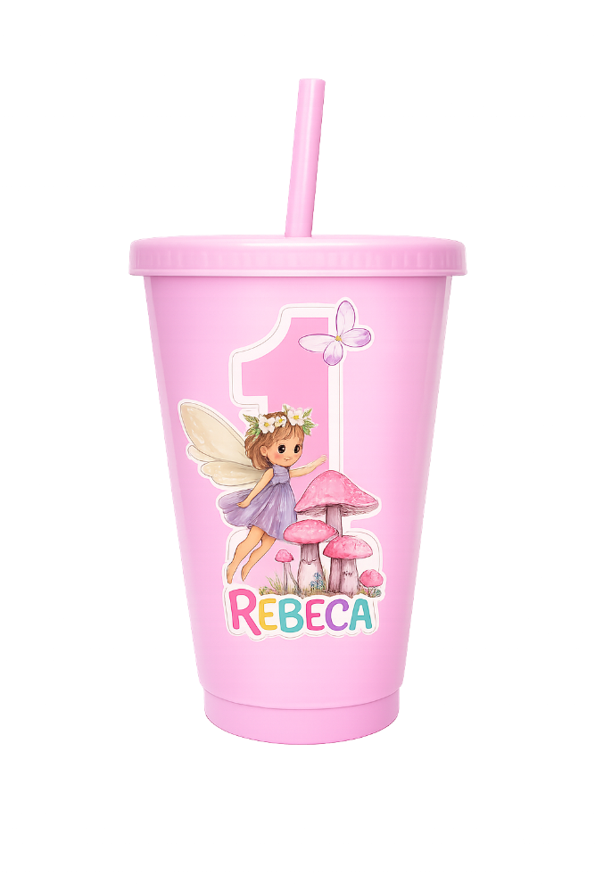 vaso con sorbete  rosado