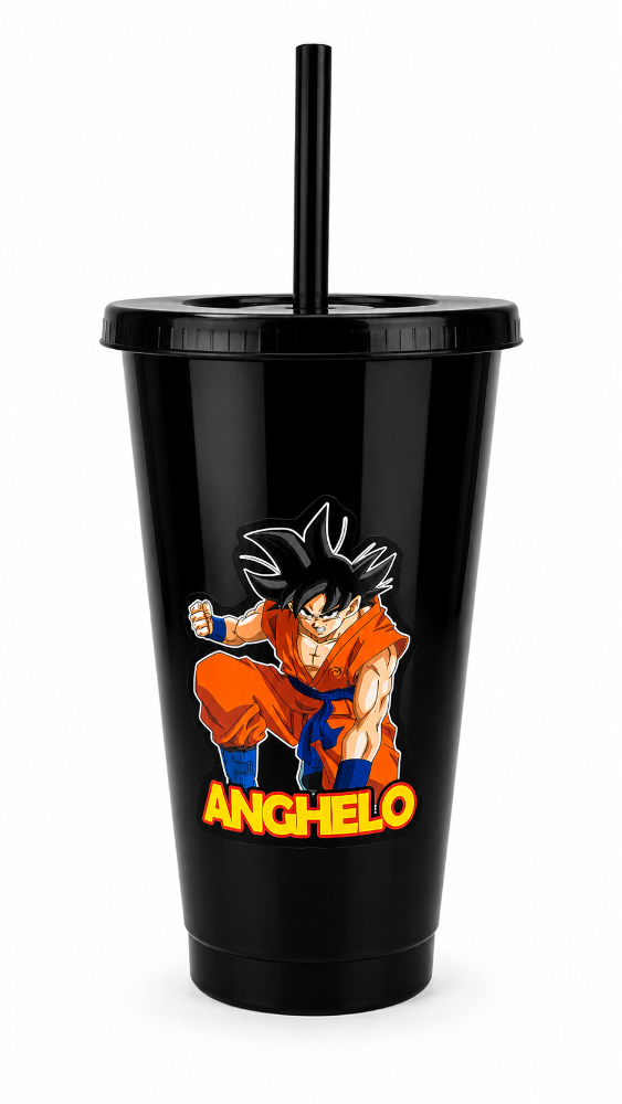 vaso con sorbete negro