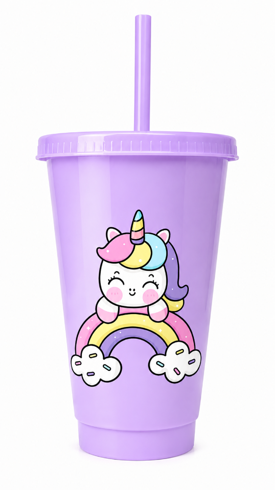vaso con sorbete  lila