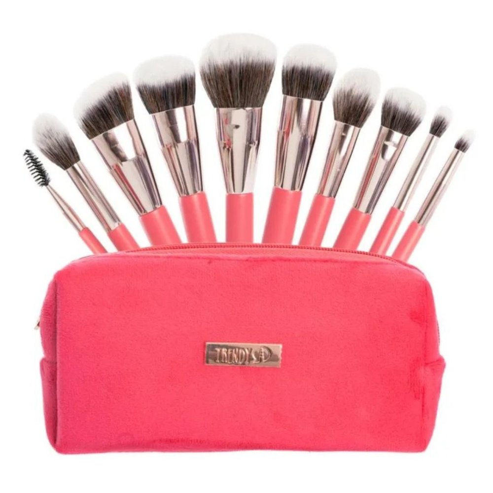 KIT BROCHA X 10 ROSA TERCIOPELO