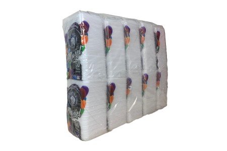 Charola rectangular #855 1 Bulto (10Paq/50pzs)