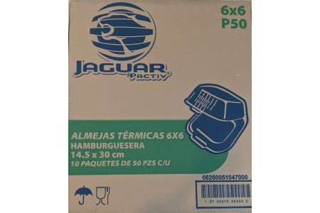 Contenedor 6x6 Hamburguesero Jaguar (Caja Con 500pzs)