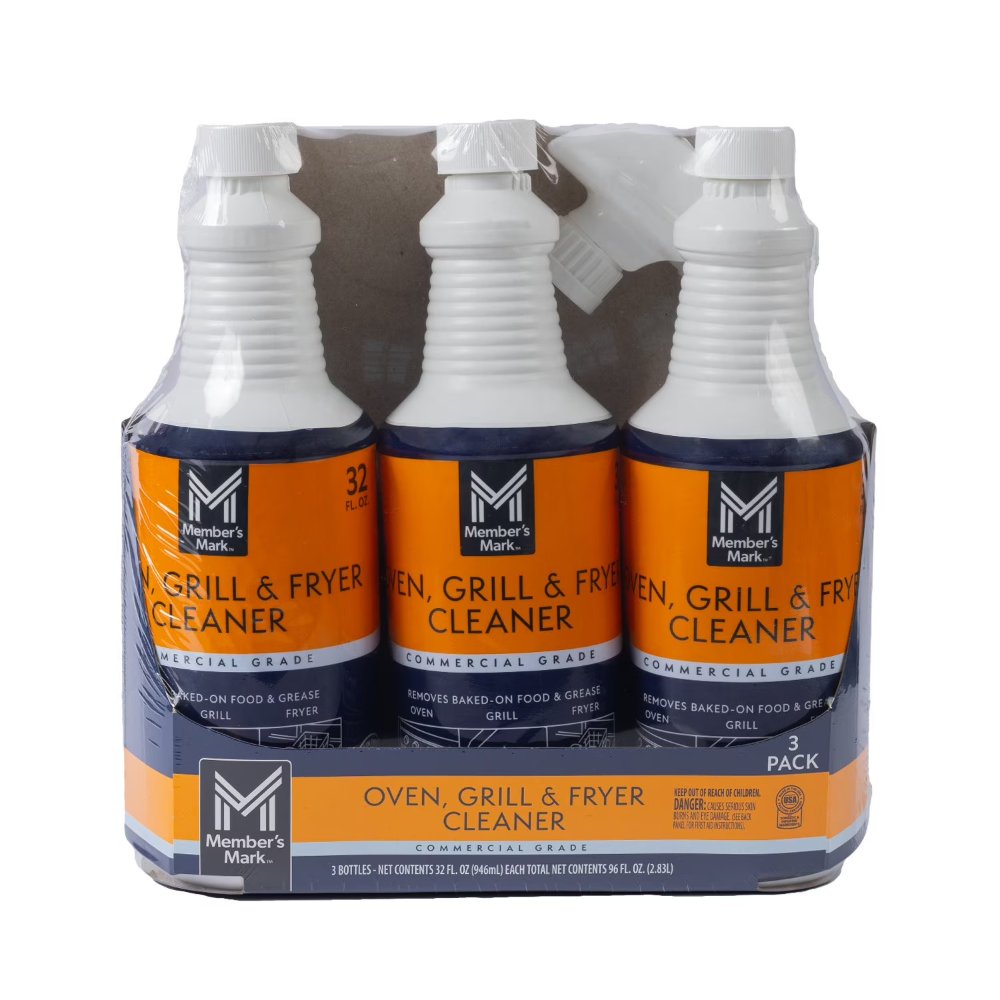 Limpiador Comercial Hornos, Parrillas y Freidoras 32oz MembersMark (3pzs)