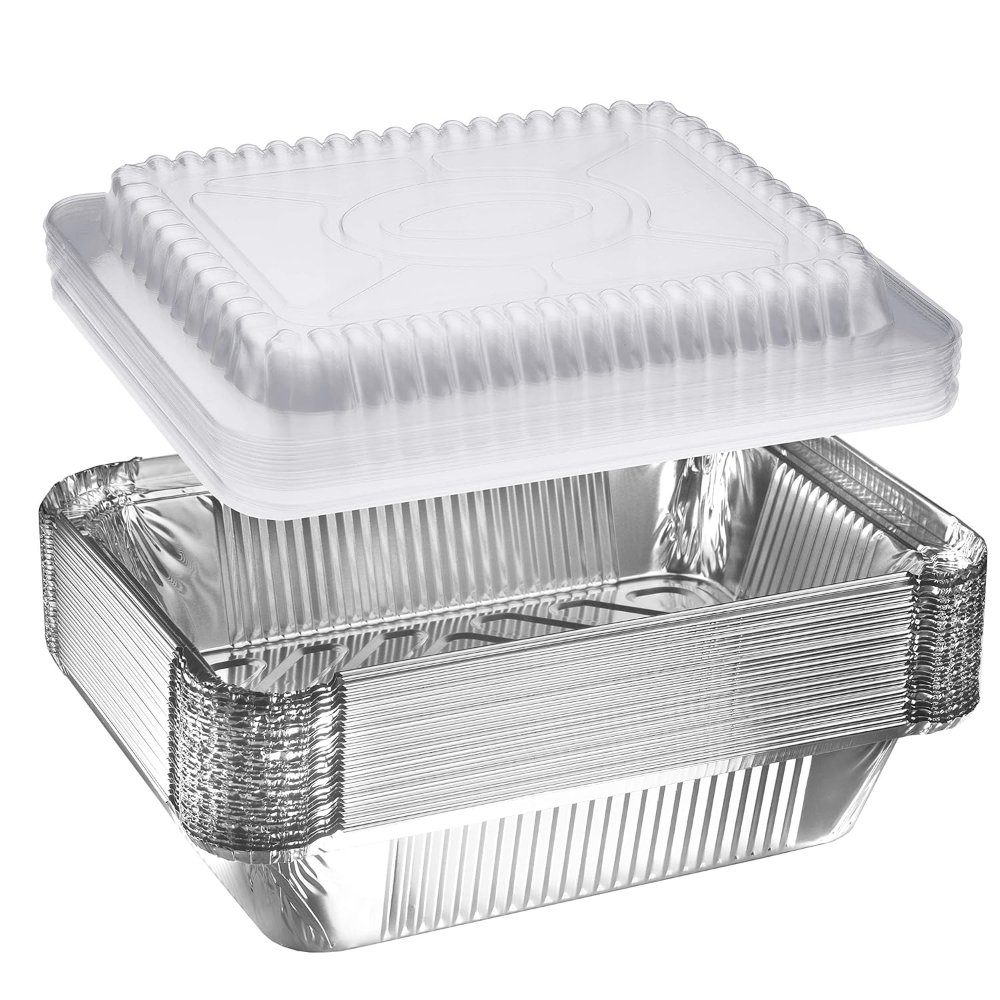Charola De Aluminio C/Tapa Plastica (1 juego)