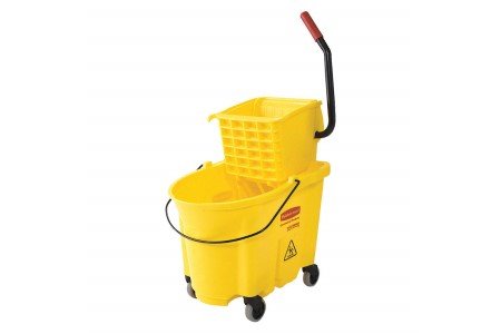 Cubeta Para Trapeador Con Exprimidor Amarilla de 33 Lts (1 pieza)
