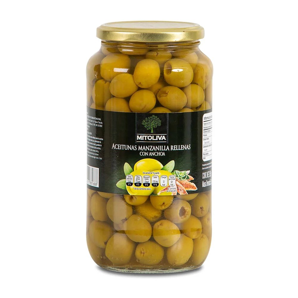 Aceituna Rellena Anchoa Mitoliva 950 g