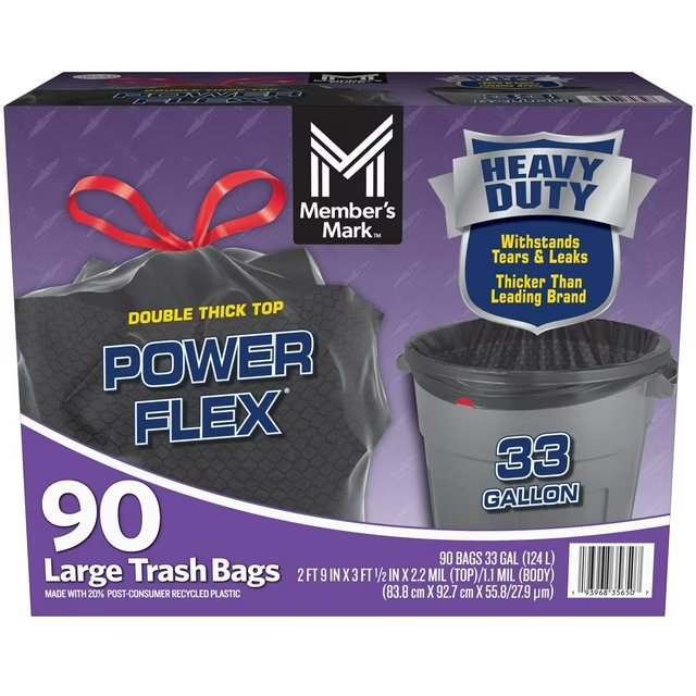 Bolsa Negra Para 33 Galones Power Flex 90.pzs