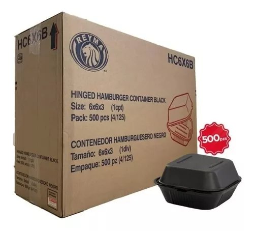 Contenedor 6x6 Negro Reyma (Caja con 500 piezas)