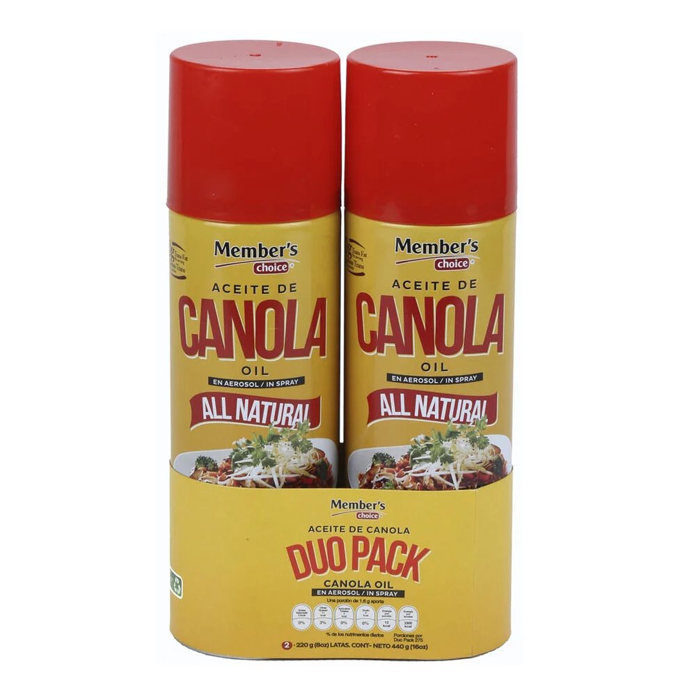 Aceite de Canola en Aerosol Members Choice 2/220 g