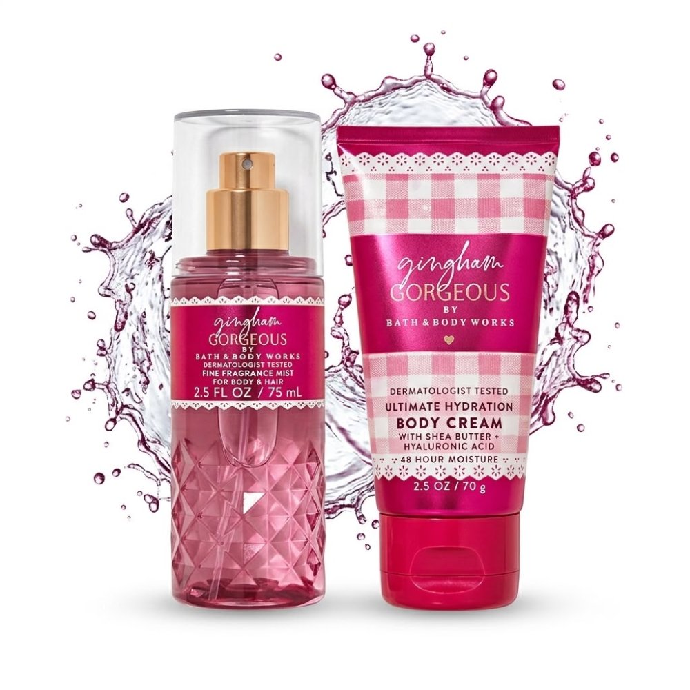 SET MINI BATH AND BODY WORKS GINGHAM GORGEOUS