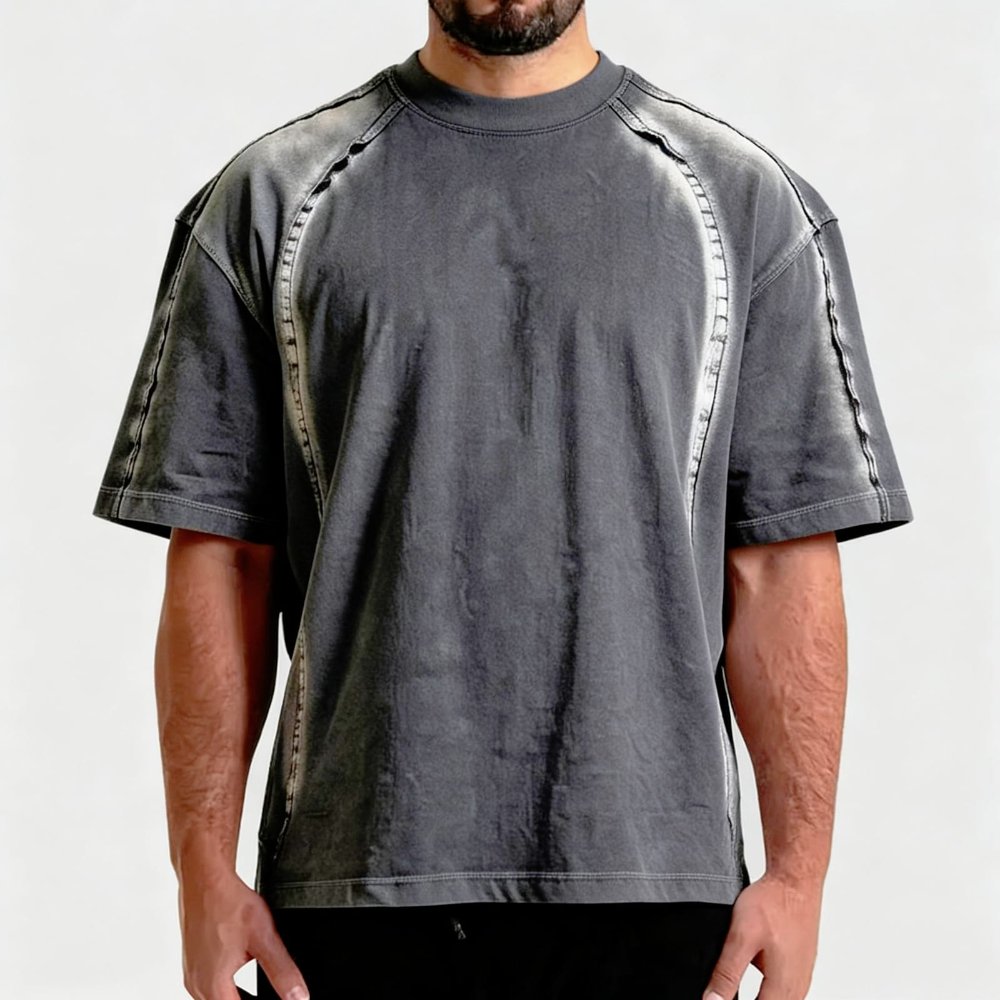 Camiseta Semioversize Acid Wash NC Clara