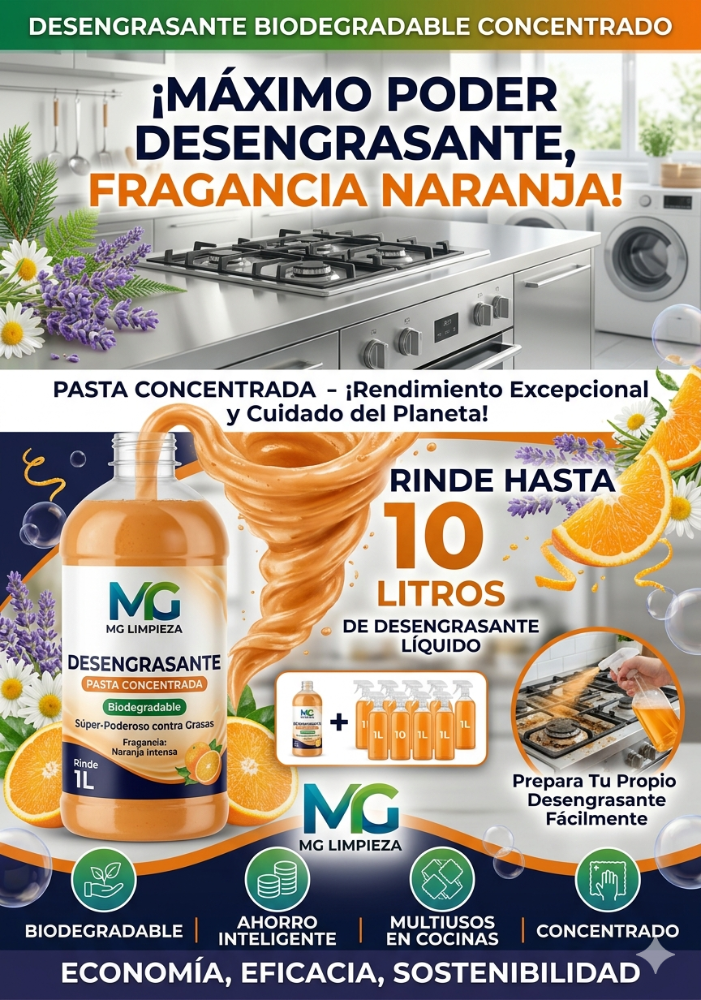 DESENGRASANTE MULTIUSO NARANJA CONCENTRADO 1+9