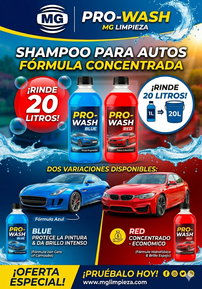 SHAMPOO PARA VEHICULOS RINDE 20L