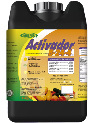 Activador 08-24-04. NPK