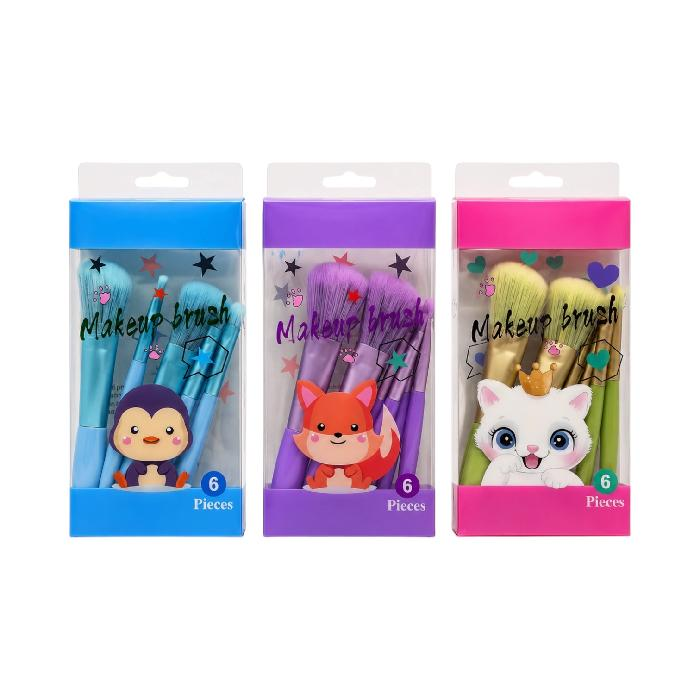 KIT VIAJERO DE BROCHAS X6 PCS TONOS SURTIDOS